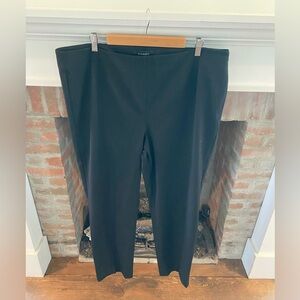 Talbots Black Plus Size Pull On Pleated Trousers Business Professional s…